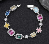 Gold-Plated Hip-Hop Gemstone Necklace SHOPEZRA L.L.C.