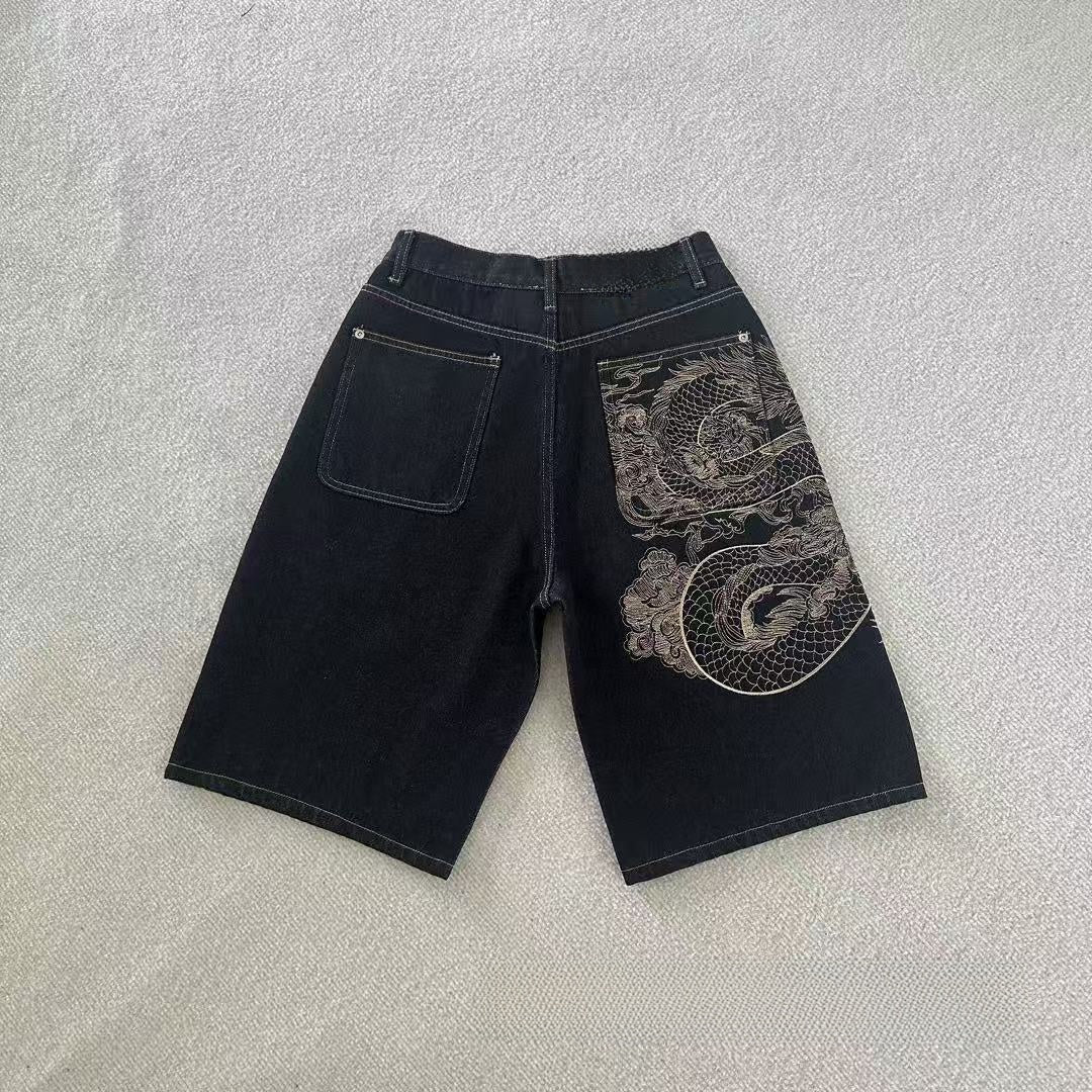 Casual Long Pants Plum Blossom Embroidery