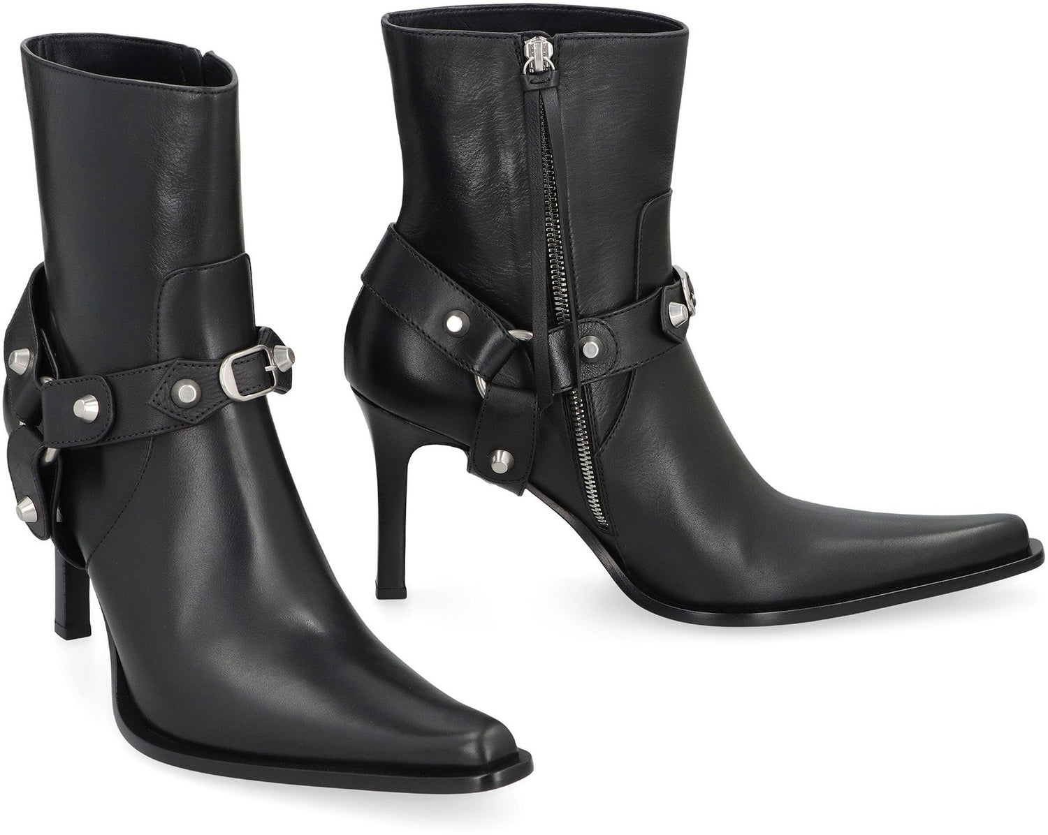 BALENCIAGA City Boots in Leather - 9cm Heel Height