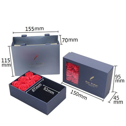 Rose Themed Jewelry Gift Box with Card