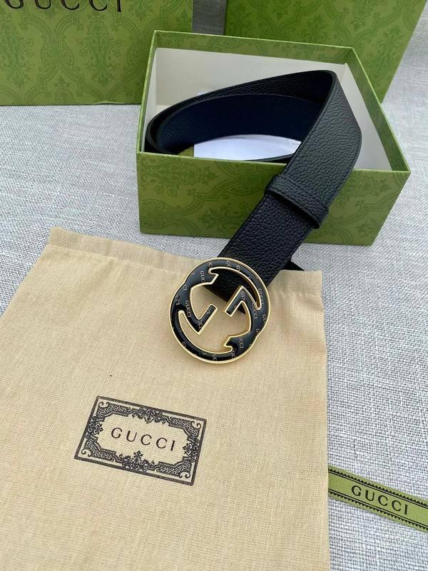 GUCCI Embellished coated-canvas and leather belt &