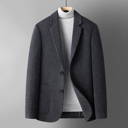 Autumn And Winter Solid Color Short Wool Woolen Men&