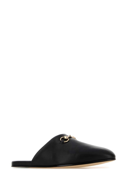 GUCCI Nappa Leather Horsebit Slippers for Men