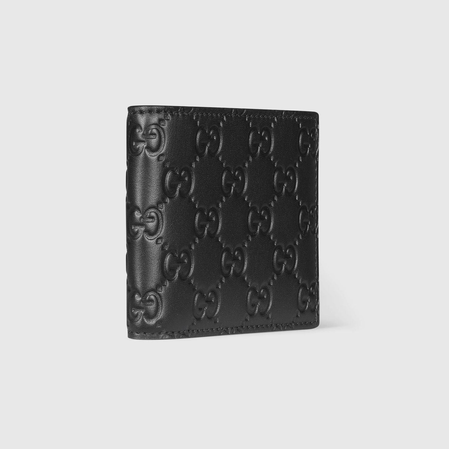 GUCCI Mini Bi-Fold Wallet with Embossed Pattern