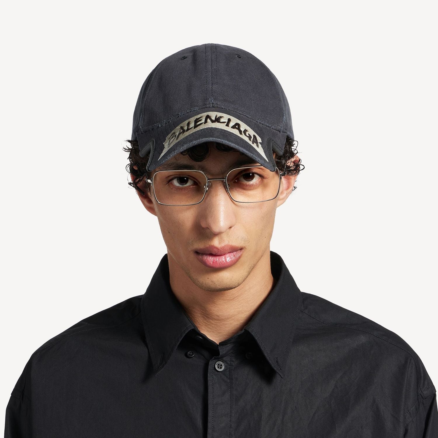 BALENCIAGA Washed Effect Masking Tape Adjustable Cap