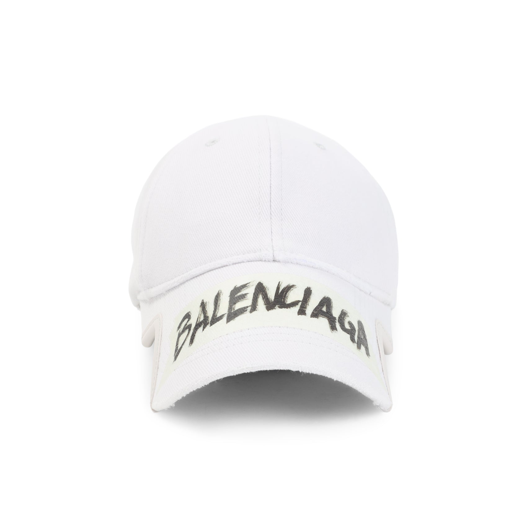 BALENCIAGA Asymmetrical Visor Cotton Cap