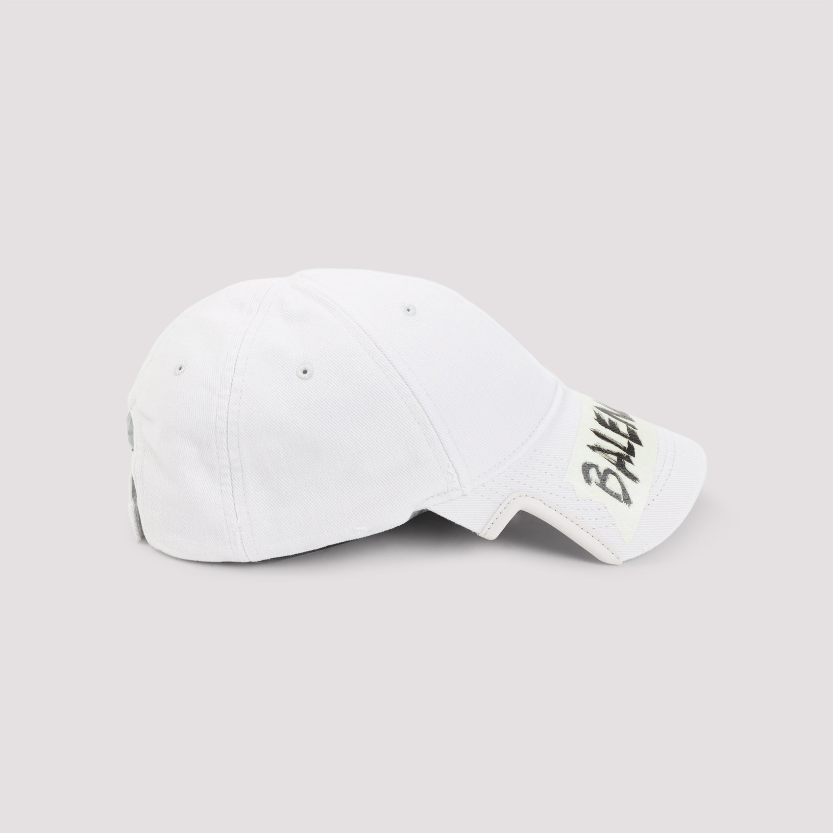 BALENCIAGA Asymmetrical Visor Cotton Cap