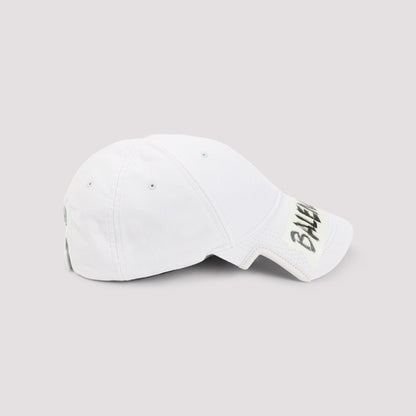 BALENCIAGA Masking Tape Cap - Curved Peak with Adjustable Strap