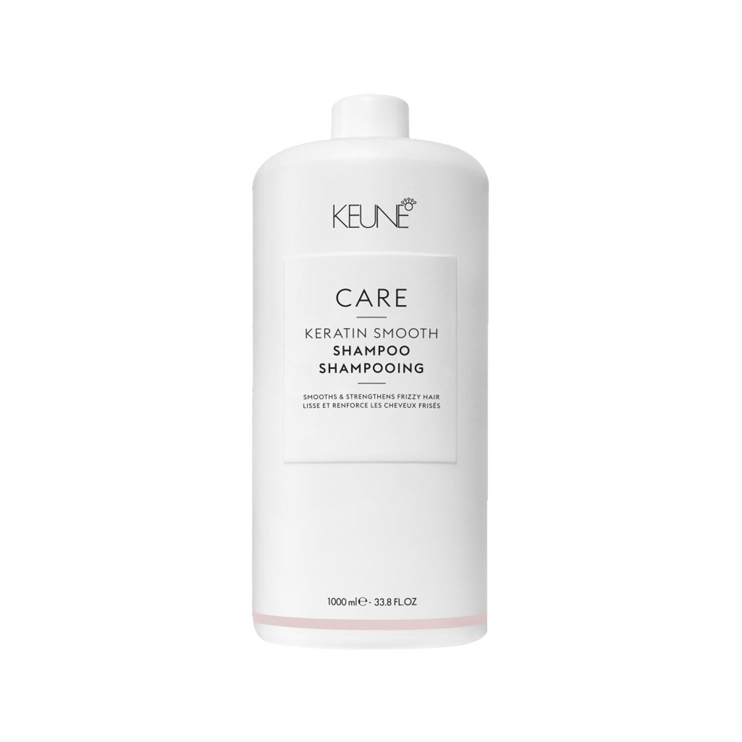 Keune Keratin Smooth Shampoo 1000ml - Smoothing &amp; Nourishing Keratin-based Formula for Frizzy Hair
