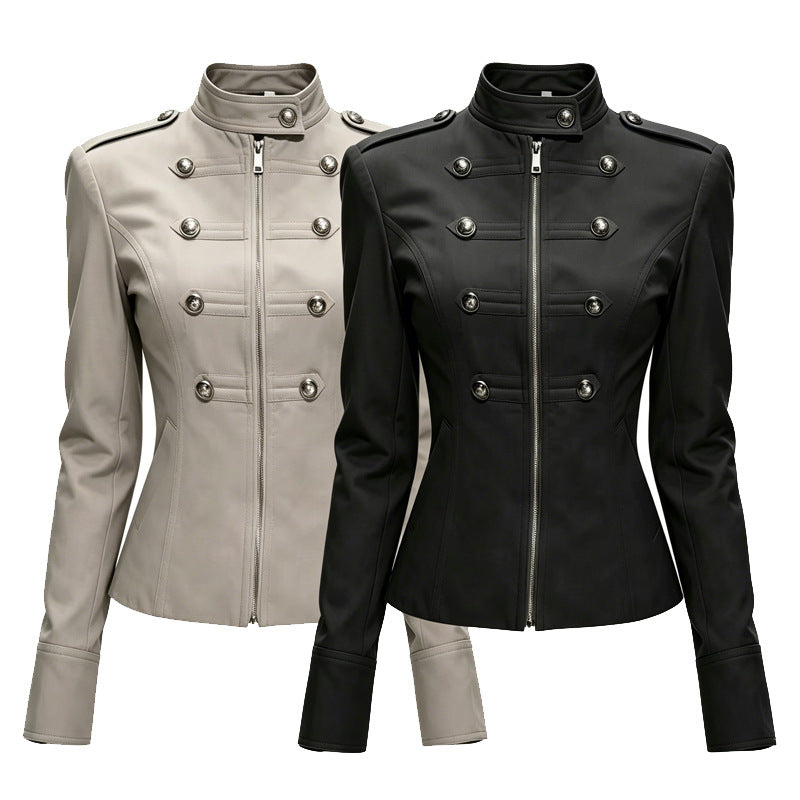 Retro-style elegant jacket coat