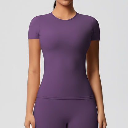 Sanded Tight-Fit Short Sleeve T-Shirt
