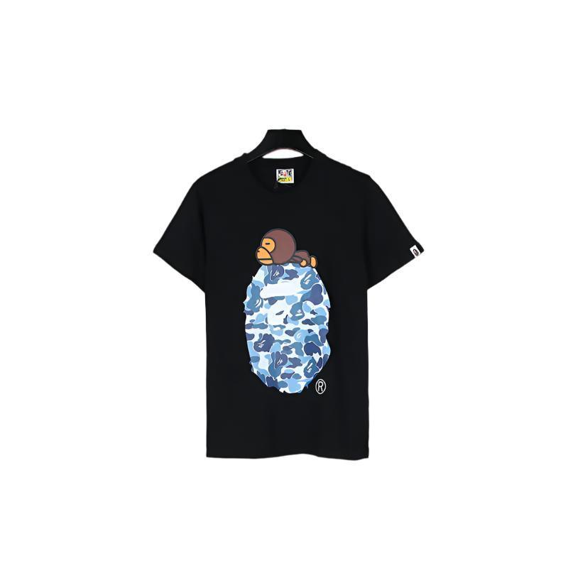 Bathing Ape Black T-Shirt without Collar
