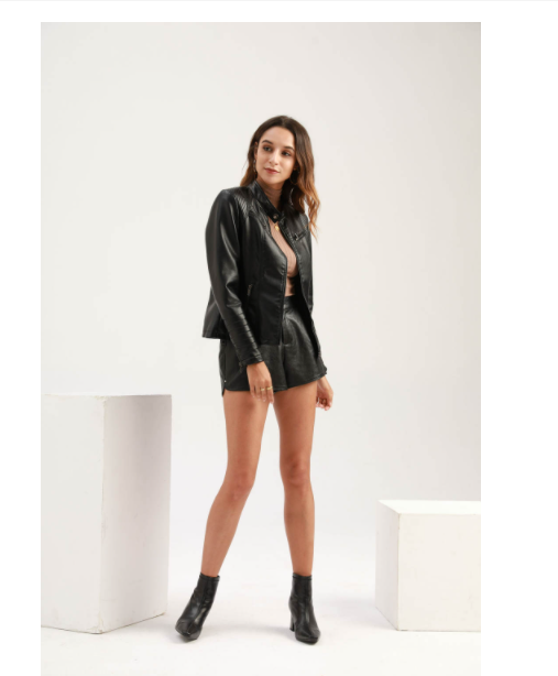 Neue Damen Lederbekleidung Frauen Frühling Herbst Dünne Motorradbekleidung Große Lederjacke Kurze Elegante Damenjacke