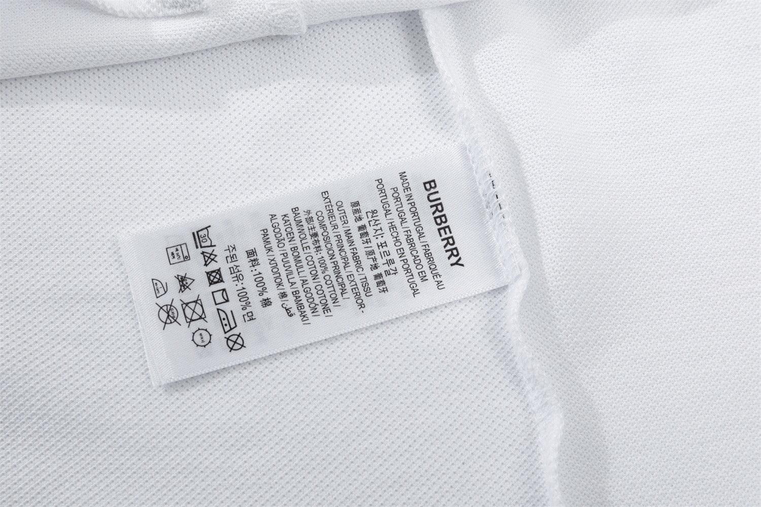 Burberry White T-Shirt With Collar