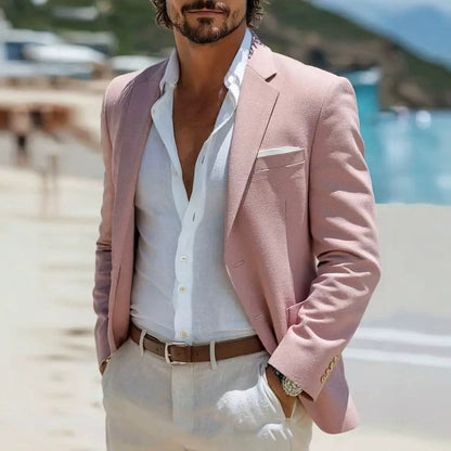 Mens Slim-fit Casual Suit Jacket, Fashionable Mens Outerwear