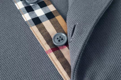 Burberry Dark Grey T-Shirt With Collar