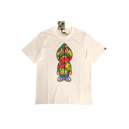 Bathing Ape Beige T-Shirt without Collar