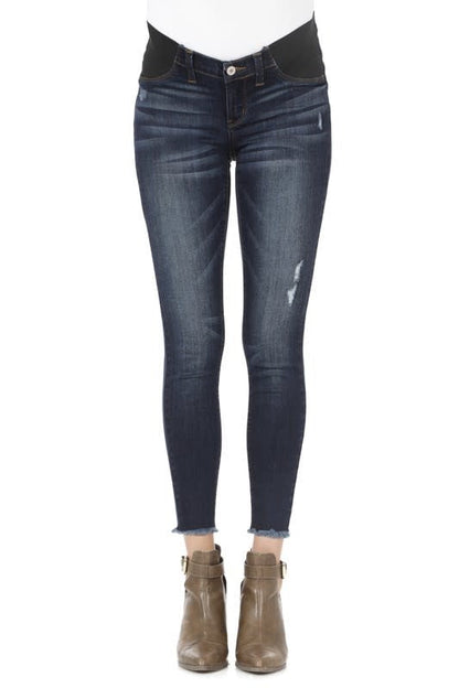 Maternity Distressed Frayed Ankle