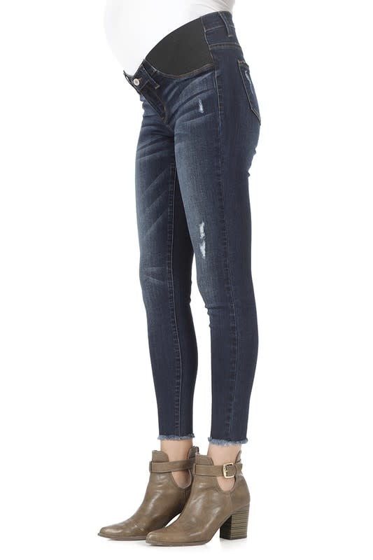 Maternity Distressed Frayed Ankle