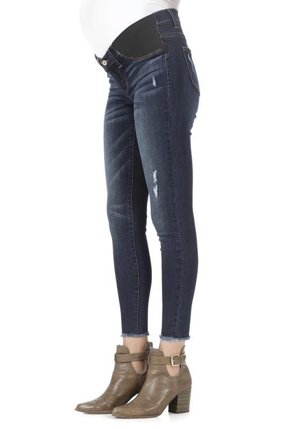 Maternity Distressed Frayed Ankle