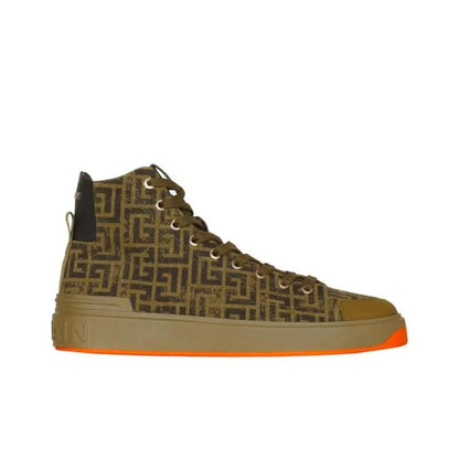 BALMAIN Casual Shoes Men High Top Khaki
