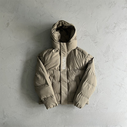 Gradient color embroidered winter jacket set