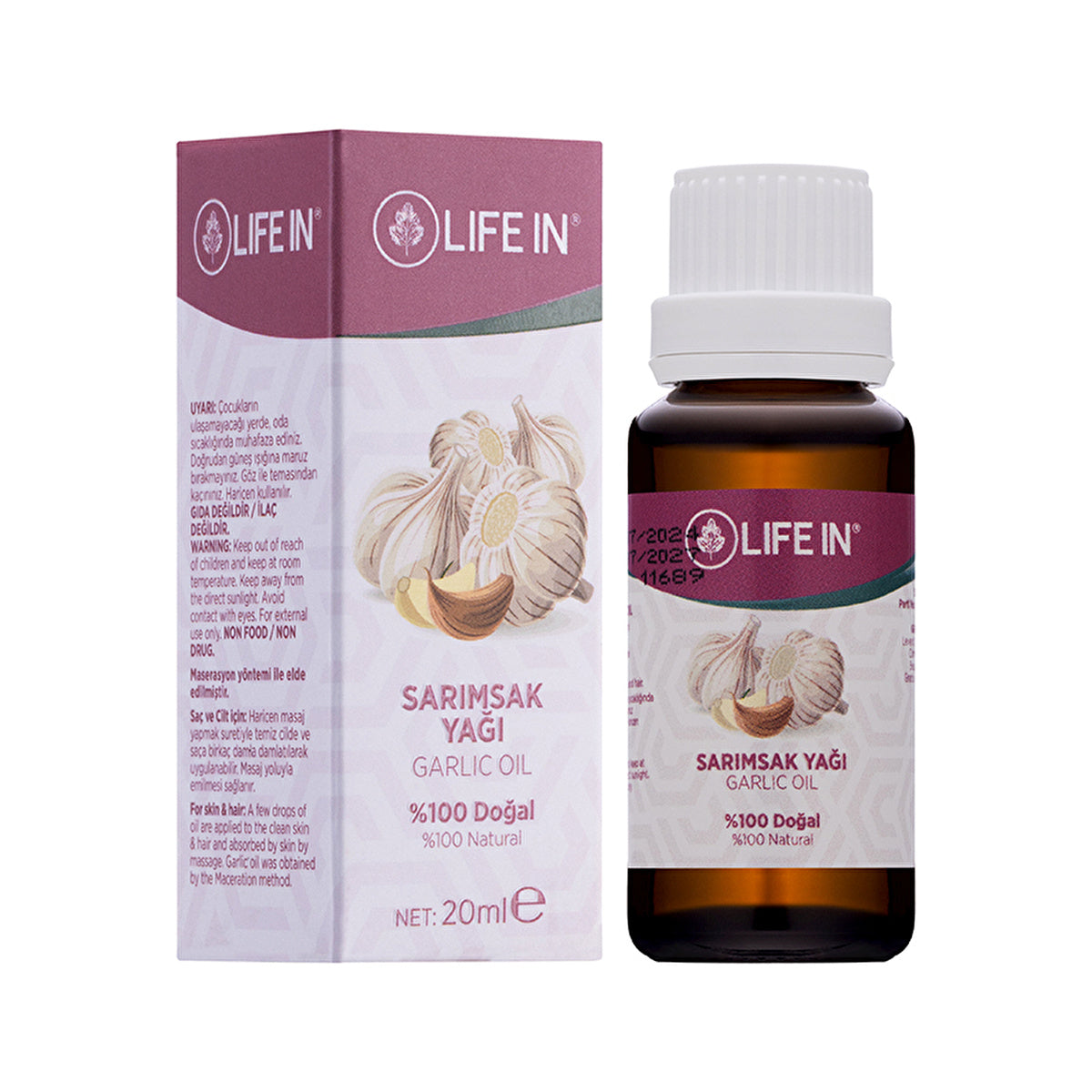 Life In Garlic Oil 20ml - Natural Skincare &amp; Hair Treatment