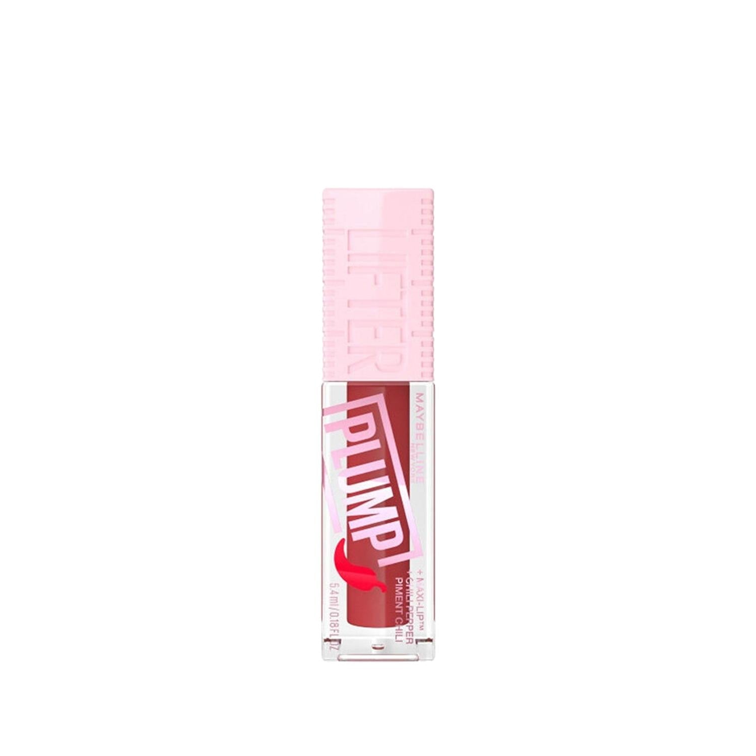 Maybelline New York Lifter Plump Lip Gloss - Moisturizing &amp; Plumping Effect in Hot Chili Shade