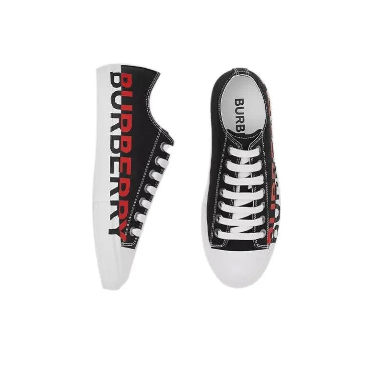 Burberry Logo Print Cotton Black Red White