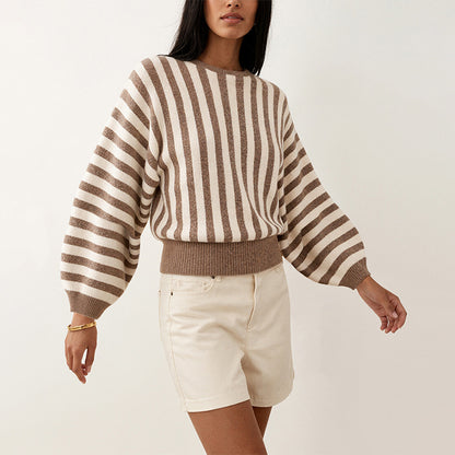 Striped Knitted Pullover Sweater