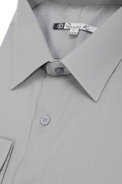 L/S Cotton Solid Button Up