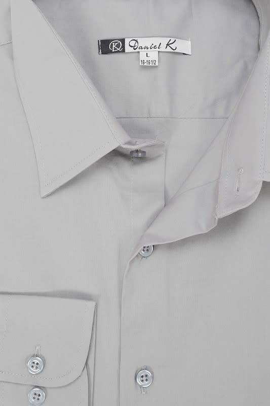 L/S Cotton Solid Button Up
