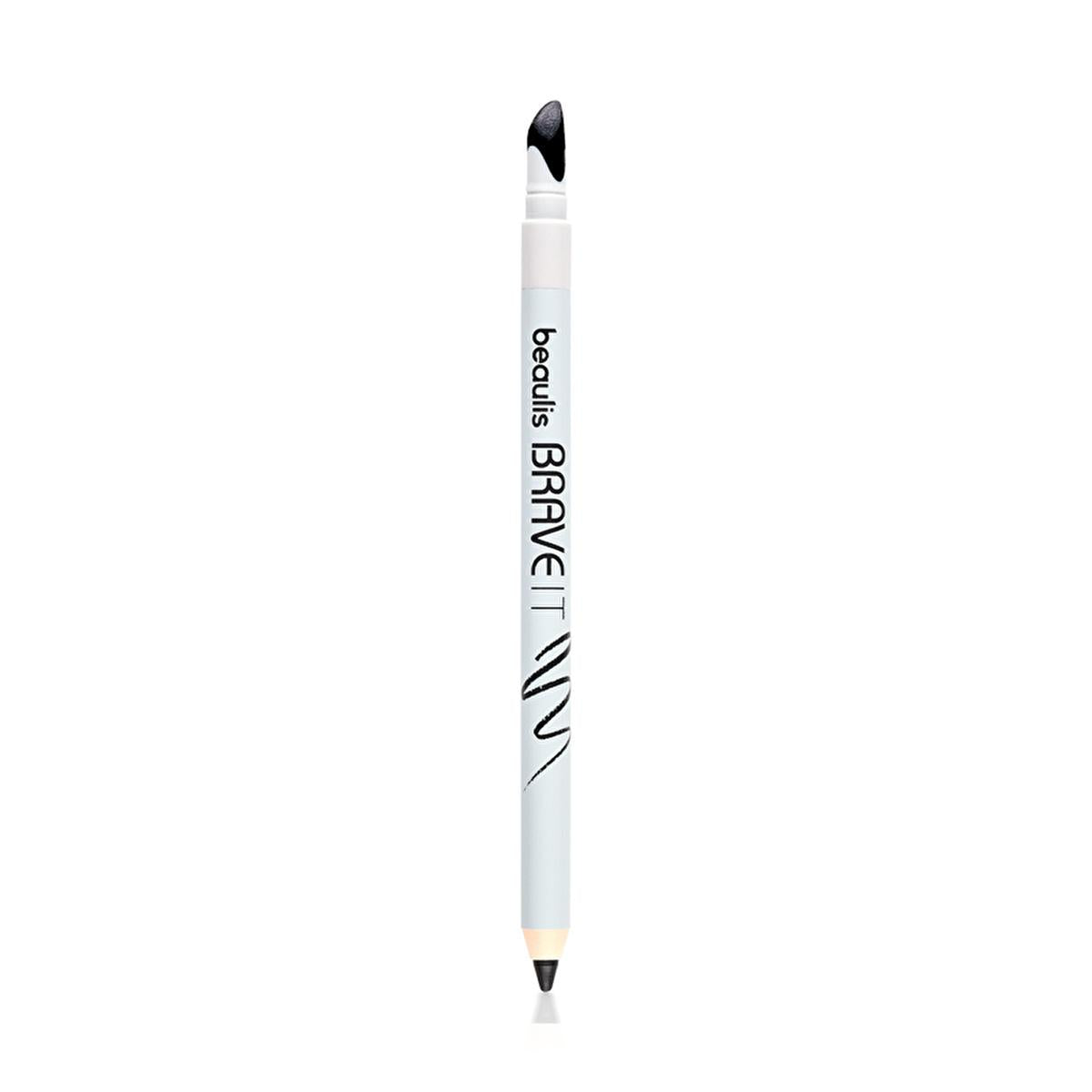 Beaulis Smoky Eye Eyeliner - Dual-Ended for Effortless Makeup, 100 Black