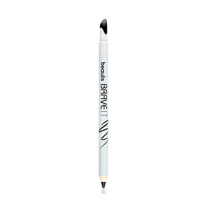 Beaulis Smoky Eye Eyeliner - Dual-Ended for Effortless Makeup, 100 Black