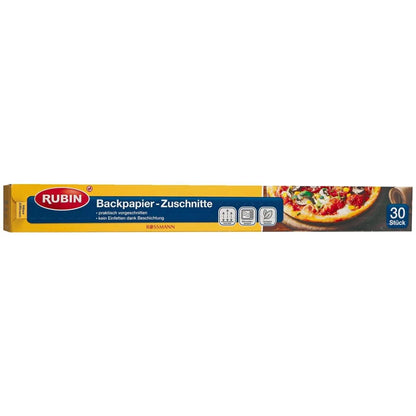 Rubin Non-Stick Baking Paper Sheets 30 Count