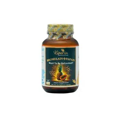 Kiperin Digestive Enzyme Supplement with Bromelain &amp; Papain - Natural Protein Digestion Support for Improved Gut Health