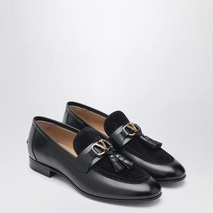 VALENTINO Luxury Loafer with Suede Insert and Tassels