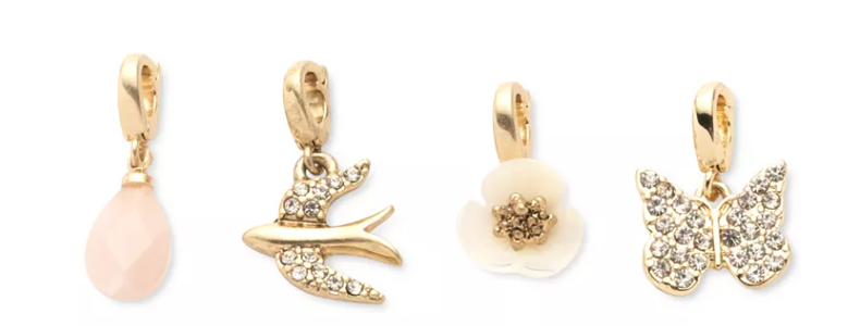 Lonna &amp; Lilly Gold-Tone 4-PC. Set Crystal &amp; Stone Garden-Motif Charms – Multi