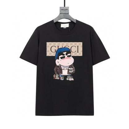 Gucci T-Shirt Without Collar | Black Cotton Tee – Effortless Style