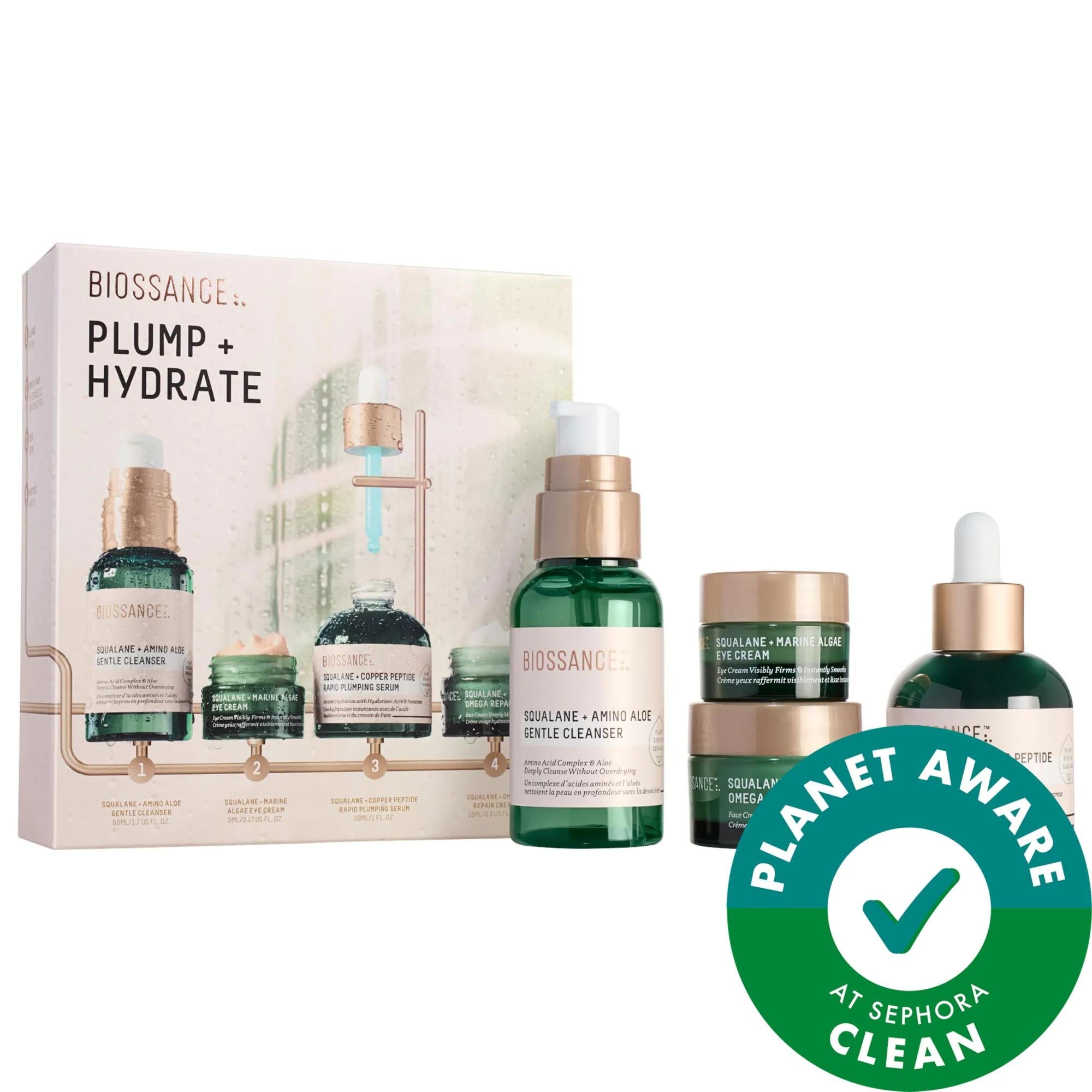 Drunk Elephant Plump + Hydrate Bestsellers Routine Set - Travel-Friendly Skincare for Fine Lines, Dryness &amp; Dullness