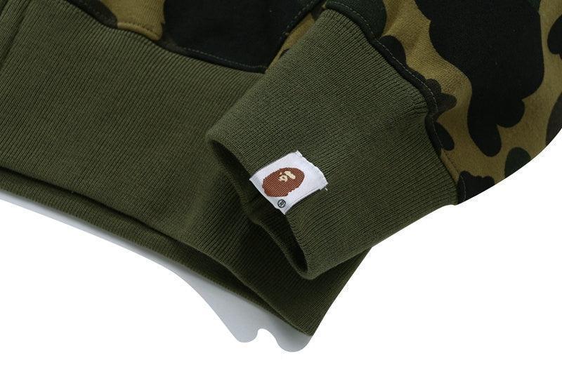 BAPE Sanrio Milo Hello Kitty Split Face 1st Camo Full Zip Hoodie A Bathing Ape Green