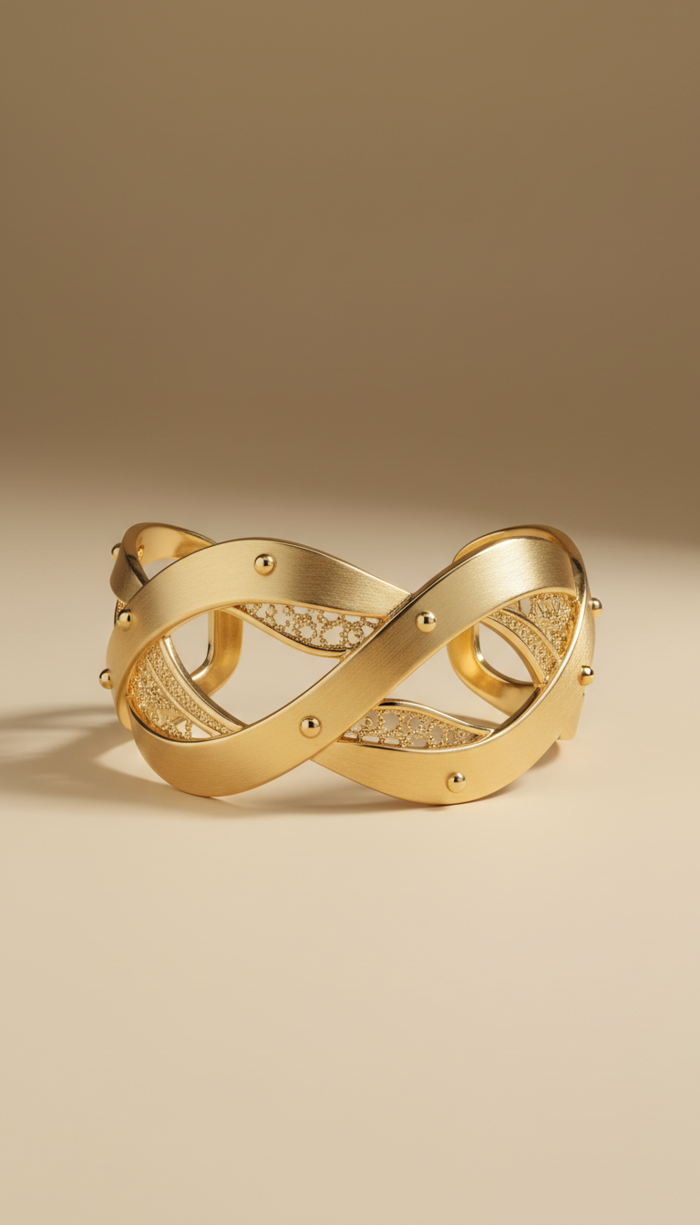 Refined Gold Statement Cuff Bracelet