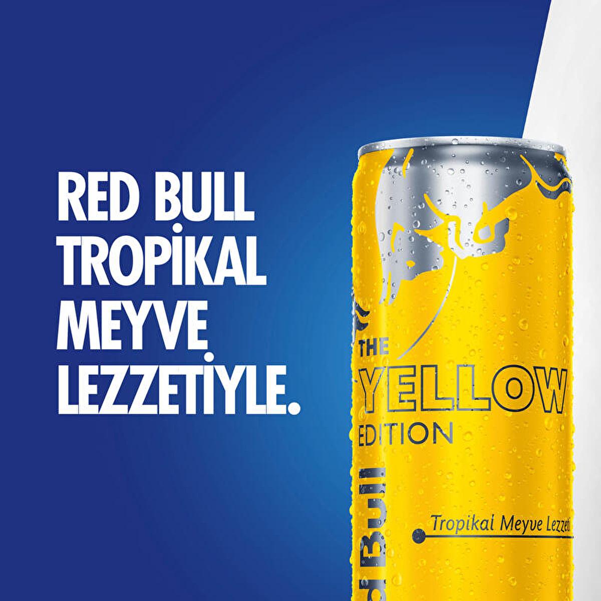 Red Bull Tropical Energy Drink - 250ml Can, Caffeine Boost with Taurine &amp; B Vitamins
