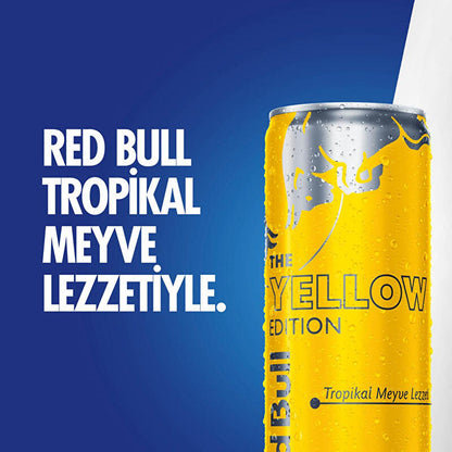 Red Bull Tropical Energy Drink - 250ml Can, Caffeine Boost with Taurine &amp; B Vitamins