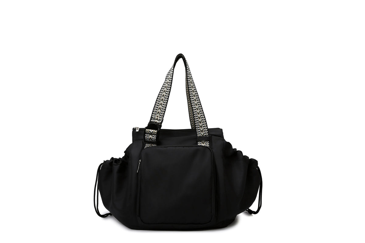 Convertible Nylon Backpack Tote Bag Large Capacity 14-Inch Laptop Shoulder Bag