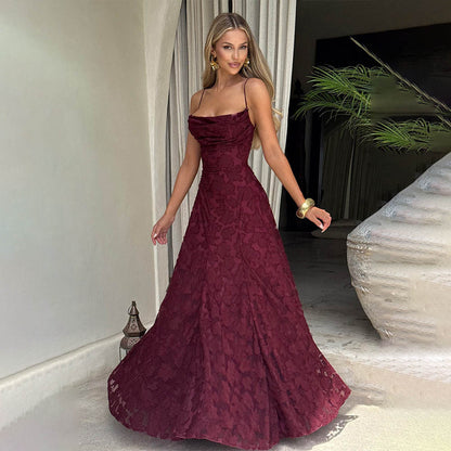 Elegant One-Shoulder Chiffon Dress