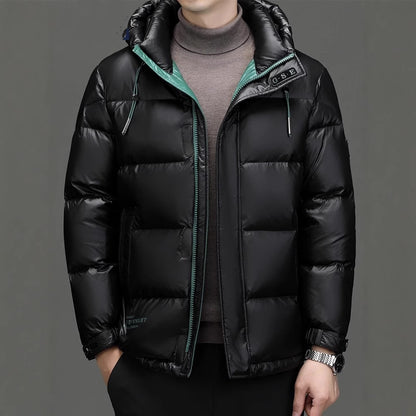 Men Winter Down Jacket Hooded Warm Coat