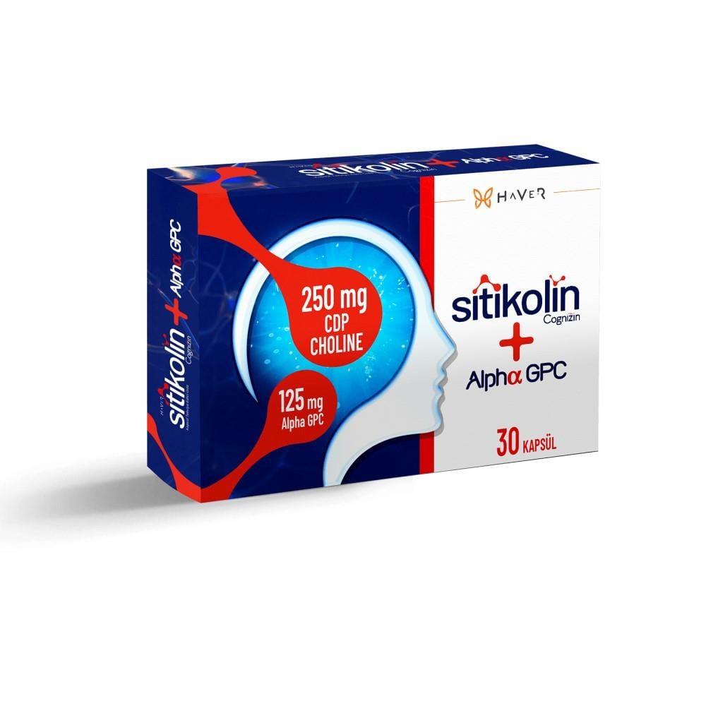 Haver Citicoline + Alpha GPC Supplement Capsules - Brain Health &amp; Cognitive Enhancement for Adults