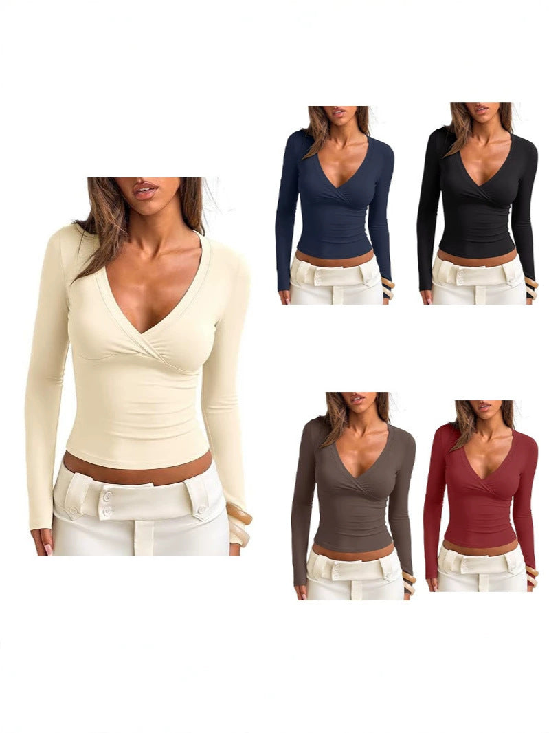 Womens V-Neck Slim Fit Shirt