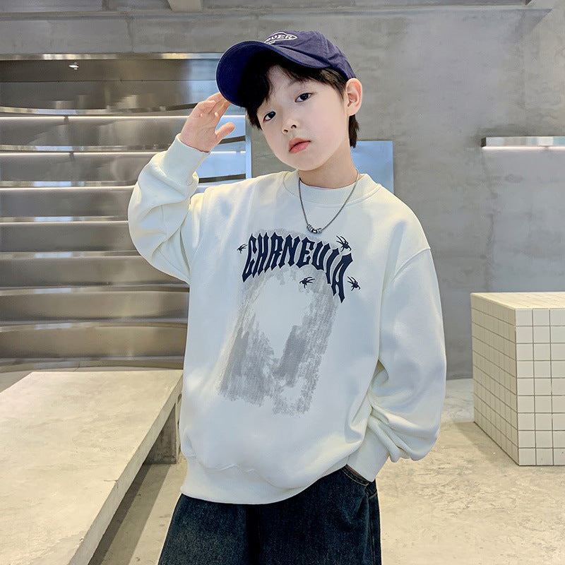 Boys Spider Print Crewneck Shirt